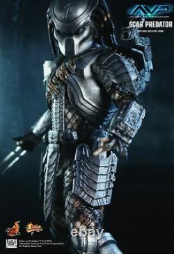 1/6 Hot Toys Mms190 Avp Alien Vs Predator Scar Predator 14 Movie Action Figure