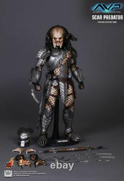 1/6 Hot Toys Mms190 Avp Alien Vs Predator Scar Predator 14 Movie Action Figure