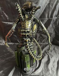 14 Scale Alien Warrior Resin Statue Model Squatting Figure Collections 22 H
