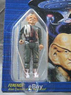 1988 Galoob Star Trek Tng 4 Alien Figure Set Antican Ferengi Q Selay Sealed