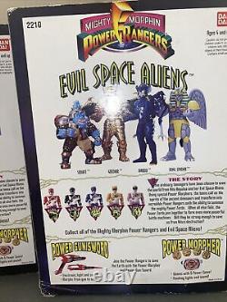 1993 Mighty Morphin Power Rangers Evil Space Aliens Lot Of 5! Lord Zedd, Goldar