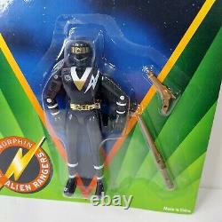 1995 Mighty Morphin Power Rangers MOC 5.5 Black Alien Ranger Figure Bandai MMPR