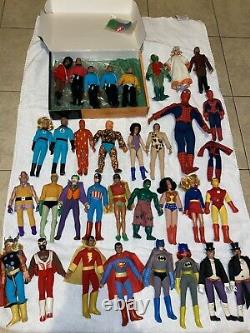 34 Vintage MEGO Action Figure Lot Marvel DC Star Trek Aliens Batman Superman