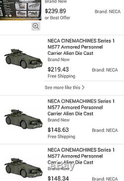 4 NECA Cinemachines ALIEN Series 1 Diecast Set M577 APC Vehicle+UD-4L Dropship+2