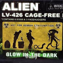 ALIEN LV-426 Cage-Free Eggs 6 Eggs 3 Facehuggers Glow In Dark NECA 2016 Sealed