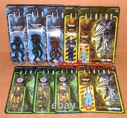 ALIENS ReAction Super7 3.75 Figures RIPLEY NEWT BISHOP VASQUEZ HUDSON HICKS