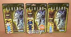 ALIENS ReAction Super7 3.75 Figures RIPLEY NEWT BISHOP VASQUEZ HUDSON HICKS