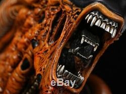Alien Dog Head Bust Statue 13 Life-Size 15''L Prop Resin Full Painted Gifts