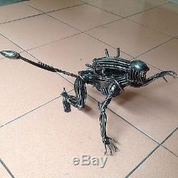 Alien Handmade From Scrap Metal Car Parts Art Figure Real Metal