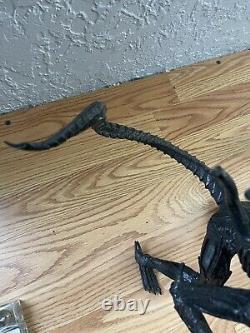 Alien Warrior Action Figure Model 13 To 14 Inches Tall Used With Pop Out Mouth