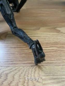 Alien Warrior Action Figure Model 13 To 14 Inches Tall Used With Pop Out Mouth