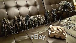 Aliens Neca Collection lot Blue Brown Queen Hudson Hicks x10 Figures with Eggs