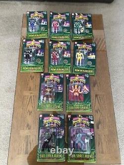 Bandai MMPR Mighty Morphin Power Rangers Lot Of 10, With 4 Evil Space Aliens MOC