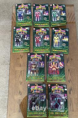 Bandai MMPR Mighty Morphin Power Rangers Lot Of 10, With 4 Evil Space Aliens MOC