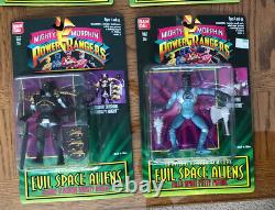 Bandai MMPR Mighty Morphin Power Rangers Lot Of 10, With 4 Evil Space Aliens MOC