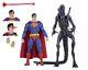 Batman Superman VS Alien double set 7 action figure model hand box toy gift