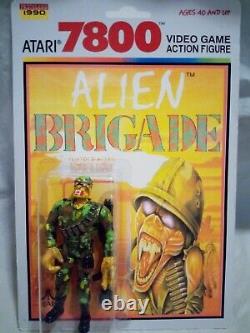 Custom action figures 3.75 Atari 7800 Alien Brigade Carded Art Figure Display