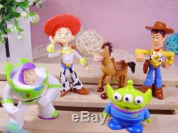 Cute Toy Story Figure Woody Buzz Jessie Bulleye Alien Toy Figures 5pcs set