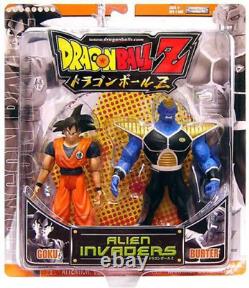 Dragon Ball Alien Invaders Goku Vs Burter Action Figure 2 Pack Orange Package