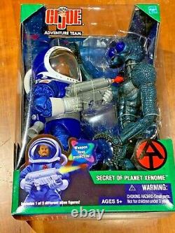 GI Joe 12 AA Secret of Planet Xenome Modern Adventure Team 2003 Rare Blue Alien