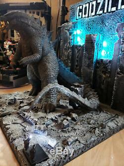 Godzilla Statue Maquette Diorama King Of Monster Nt Sideshow Alien Predator Rare