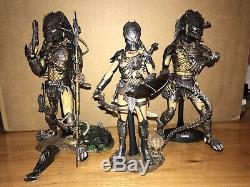 Hot Toys 1/6 Alien vs Wolf Predator AVP/ She Predator Lot 3-loose Figures