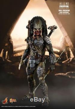 Hot Toys MMS 443 Aliens vs Predator AVP Requiem Wolf Predator Heavy Weapon NEW
