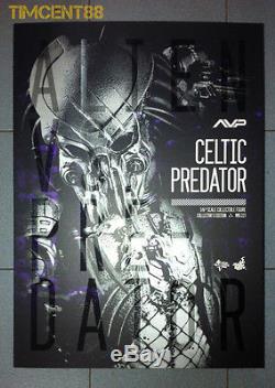 Hot Toys MMS221 Alien vs. Predator AVP 1/6 Celtic Predator 2.0 Figure Opened New
