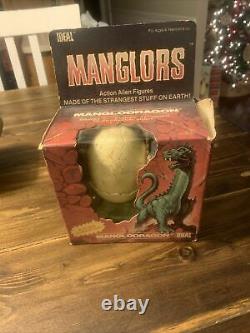 IDEAL MANGLORS Manglodragon 1984 withbox, stand, EGG, Instructions, Action Alien