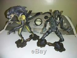 LOT Of 4 Neca AvPR AvP Requiem Wolf Predator, Predalien, & Warrior Alien Figures