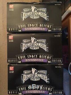 Lot Of (3) Mighty Morphin Power Rangers The Movie Evil Space Aliens Figures Mib