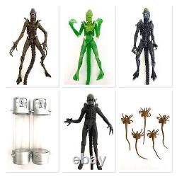 Lot of 11 NECA Aliens, Facehuggers, Facehuggers Containers Light Up