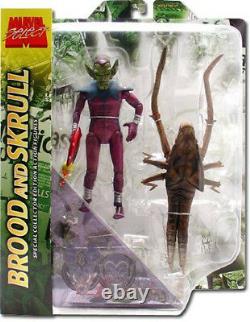 MARVEL COMICS SELECT Alien Legends SKRULL & BROOD 6 toy action figure toy set
