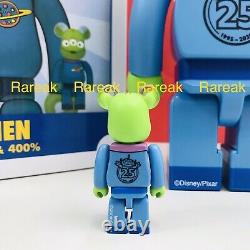 Medicom 2020 Be@rbrick Disney Toy Story 3 eyed Alien 400% + 100% Bearbrick set