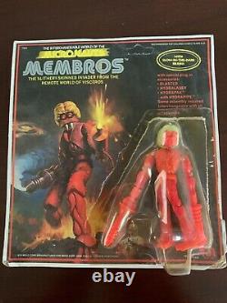 Mego 1979 Micronauts Members Action Figure 2 weapons on open card sweet