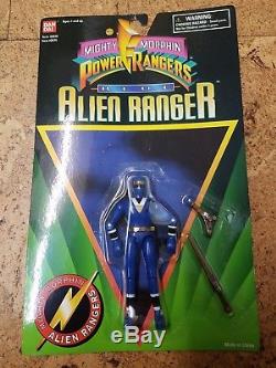 Mighty Morphin Power Rangers 5 Alien Ranger lot black red blue white yellow