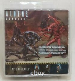 NECA ALIENS GENOCIDE Deluxe 2 Pack RED BLACK XENOMORPH WARRIOR Action Figure set