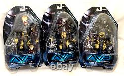 NECA AVP Set ALIEN PREDATOR Series 14 UNMASKED SCAR CELTIC CHOPPER Action Figure