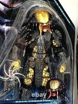 NECA AVP Set ALIEN PREDATOR Series 14 UNMASKED SCAR CELTIC CHOPPER Action Figure