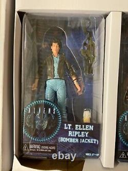 NECA Alien Aliens Figures Ripley Vasquez Battle Damaged Xenomorph 3D Space Base