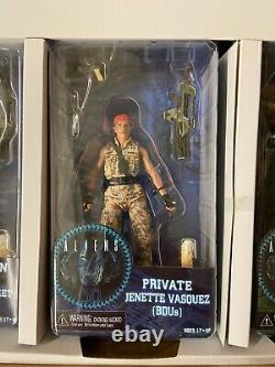 NECA Alien Aliens Figures Ripley Vasquez Battle Damaged Xenomorph 3D Space Base