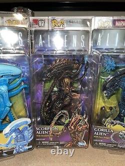 NECA Alien Series 10 Gorilla Alien Warrior Snake Scorpion Kenner 2016 Set Rare