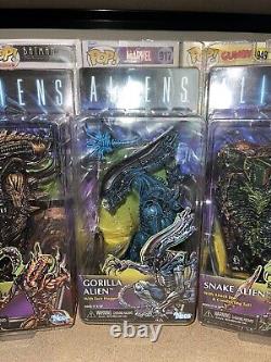 NECA Alien Series 10 Gorilla Alien Warrior Snake Scorpion Kenner 2016 Set Rare