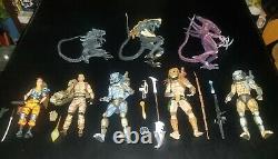 NECA Alien vs. Predator Arcade Lot 8 figures with Accessories Huge Lot
