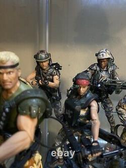 NECA Aliens Lot of 7 Colonial Marines And Custom Apone W Accessories Pack