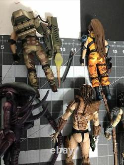 NECA Aliens vs Predator ARCADE figures LOOSE LOT of 6 USED 2018