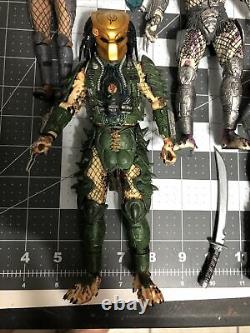 NECA Predator figures Mixed LOOSE LOT of 6 USED Missing Accessories