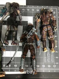 NECA Predator figures Mixed LOOSE LOT of 6 USED Missing Accessories