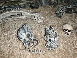 NECA Predator, human and alien trophy skulls lot