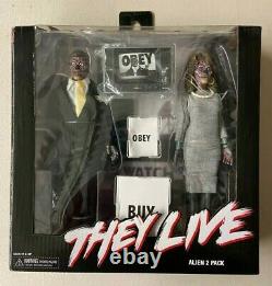 NECA They Live Nada Exclusive Frank Alien Male & Female 2 Pack Action Figure Set